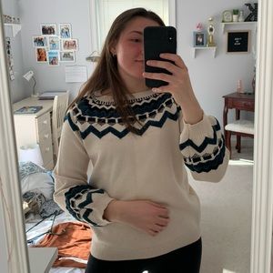 Anthropologie embroidered pullover sweater